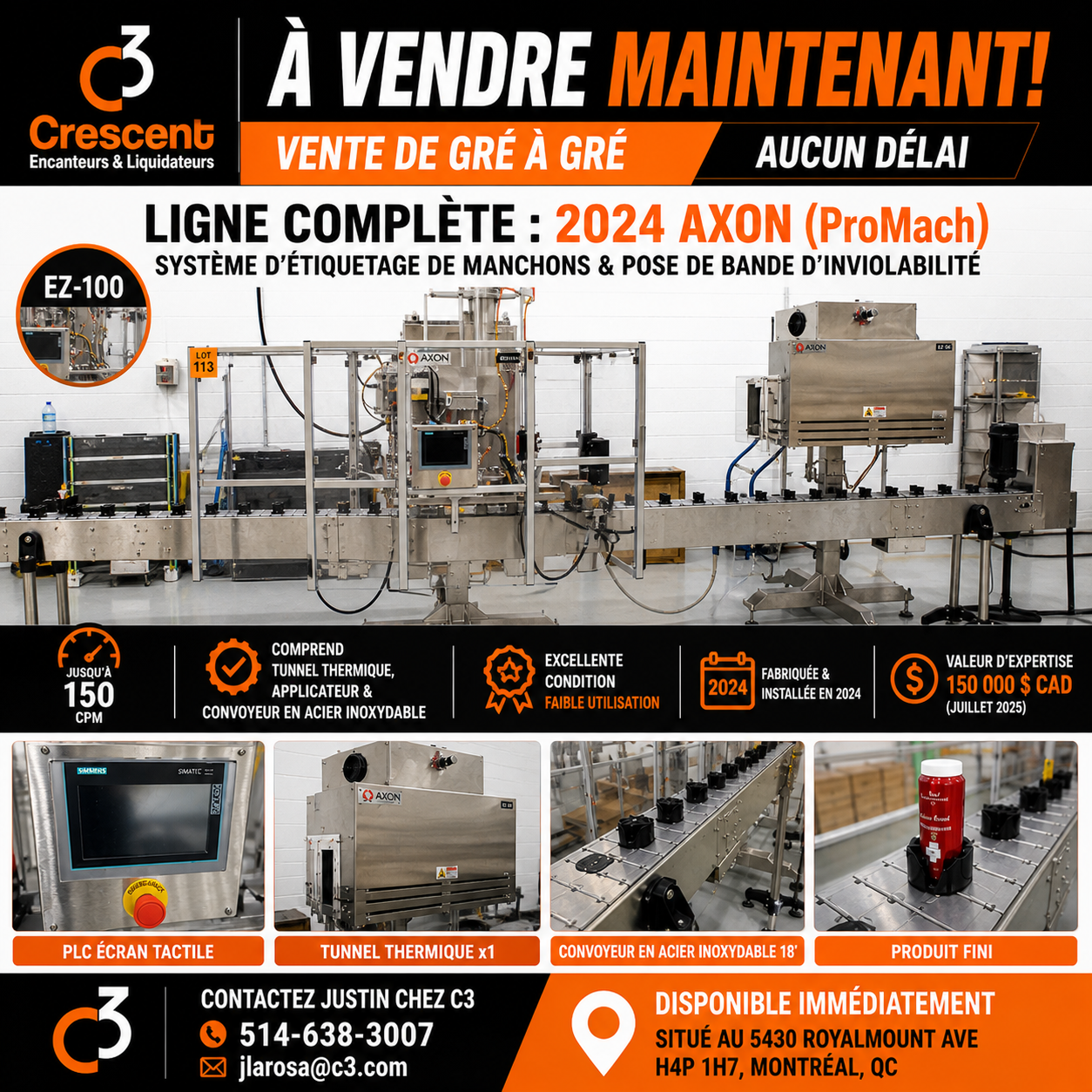 Système d’étiquetage à manchon et applicateur de bande inviolable AXON 2024